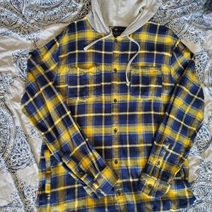 Pacsun hooded flannel shirt
